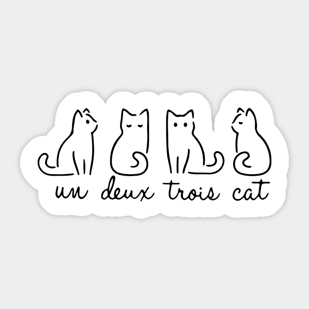 Un Deux Trois Cat Sticker by MasutaroOracle